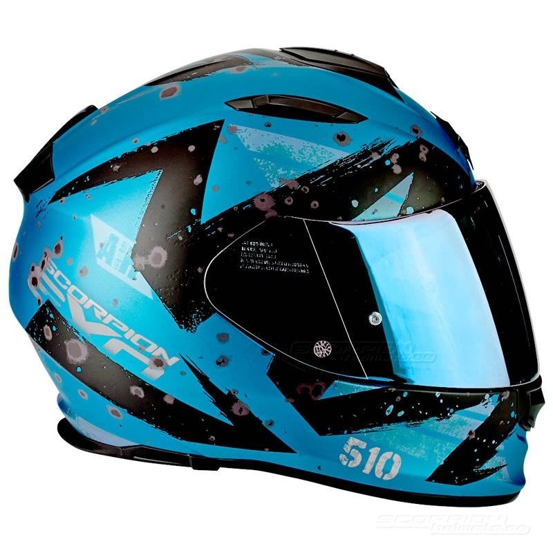 Cască integrală pentru motociclete Scorpion EXO-510 Air Marcus albastru mat-negru