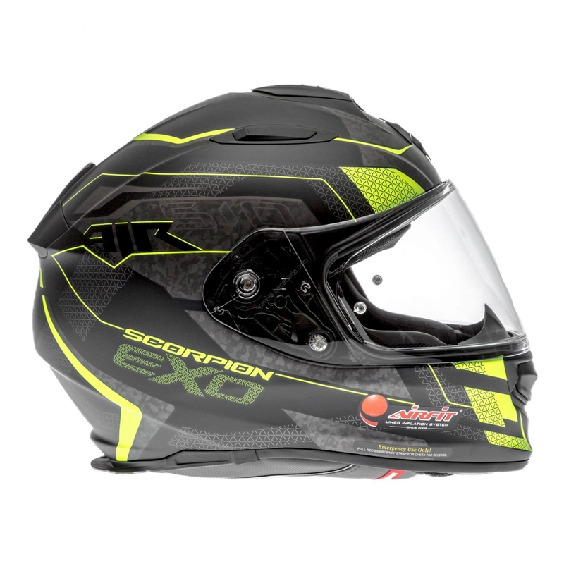 Cască de motocicletă integrală Scorpion EXO-510 Air Galva negru mat-galben lichidare