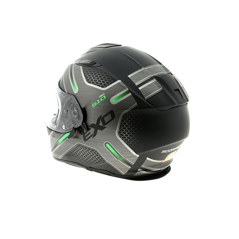 Cască integrală de motocicletă Scorpion EXO-510 Air Route negru mat-verde
