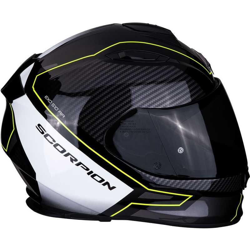 Cască integrală Scorpion EXO-510 Air Frame negru-alb-alb-fluo galben lichidare