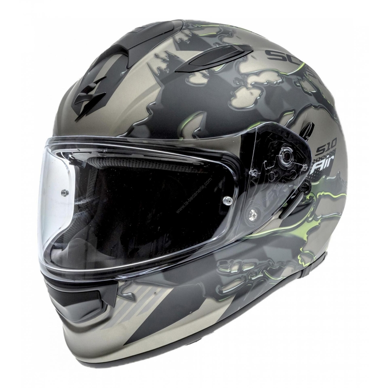 Cască integrală Scorpion EXO-510 Air Likid titanium-fluo yellow lichidare