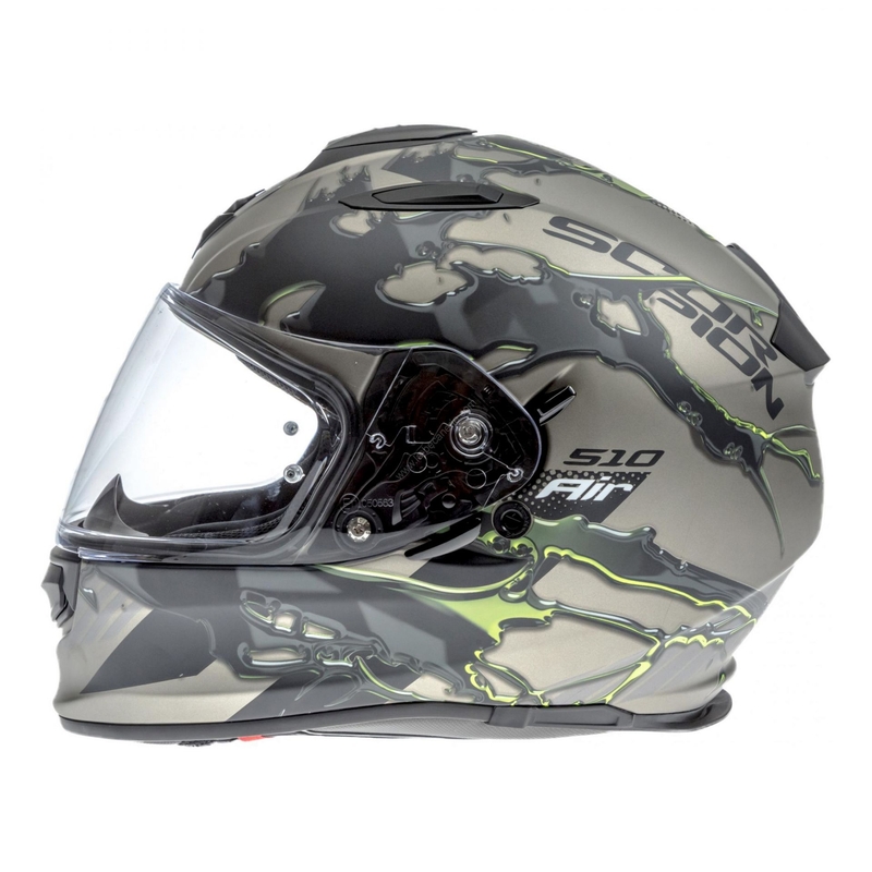 Cască integrală Scorpion EXO-510 Air Likid titanium-fluo yellow lichidare