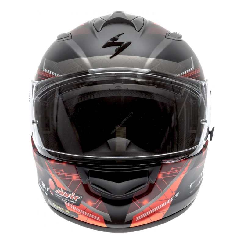 Cască integrală Scorpion EXO-510 Air Clarus negru-roșu