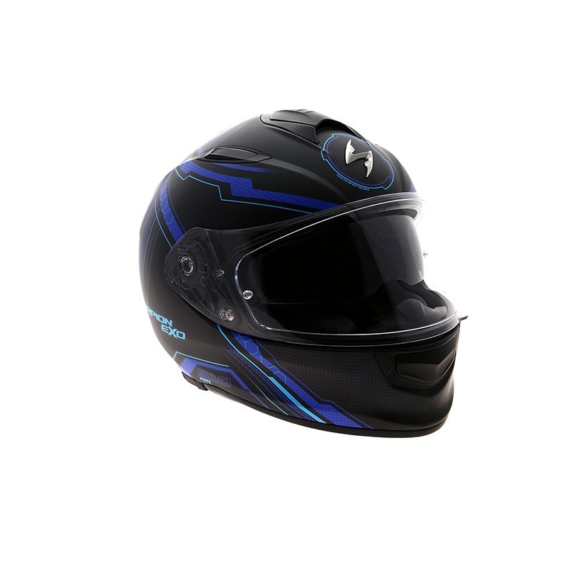 Cască de motocicletă integrală Scorpion EXO-510 Air Sync negru mat-albastru lichidare