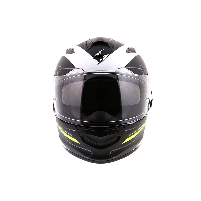 Cască integrală Scorpion EXO-510 Air Cross negru-alb-alb-fluo galben lichidare