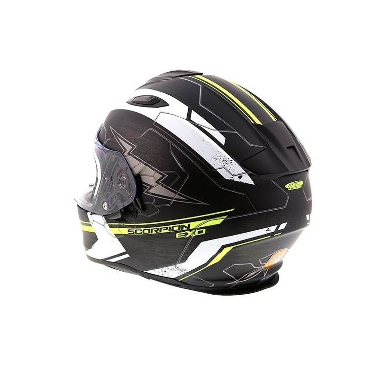 Cască integrală Scorpion EXO-510 Air Cross negru-alb-alb-fluo galben lichidare