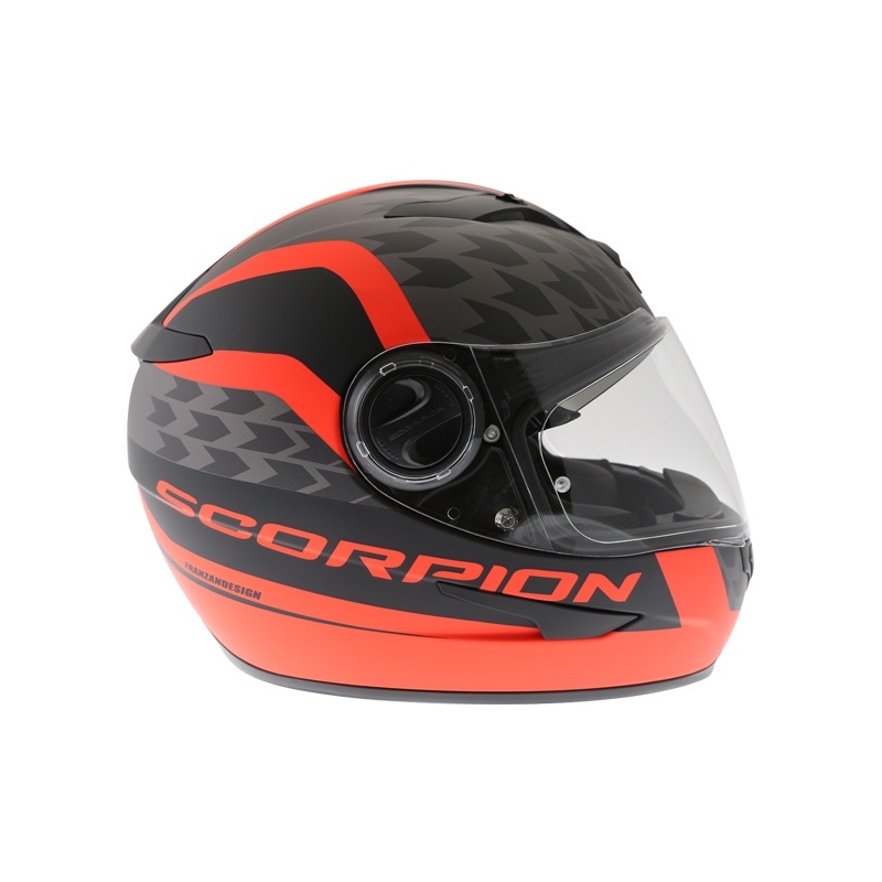 Cască integrală Scorpion EXO-490 Genesi negru mat-fluo roșu lichidare