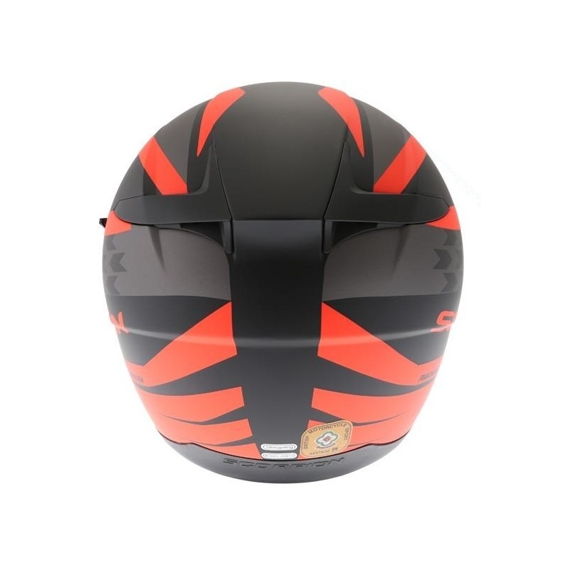 Cască integrală Scorpion EXO-490 Genesi negru mat-fluo roșu lichidare