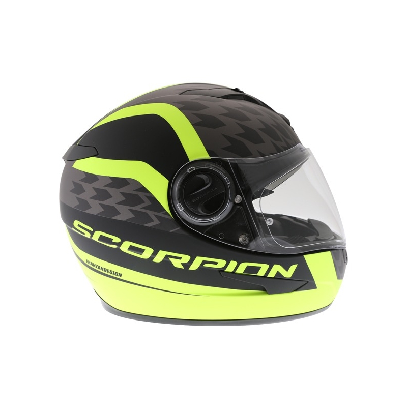Cască integrală Scorpion EXO-490 Genesi negru mat-fluo galben lichidare