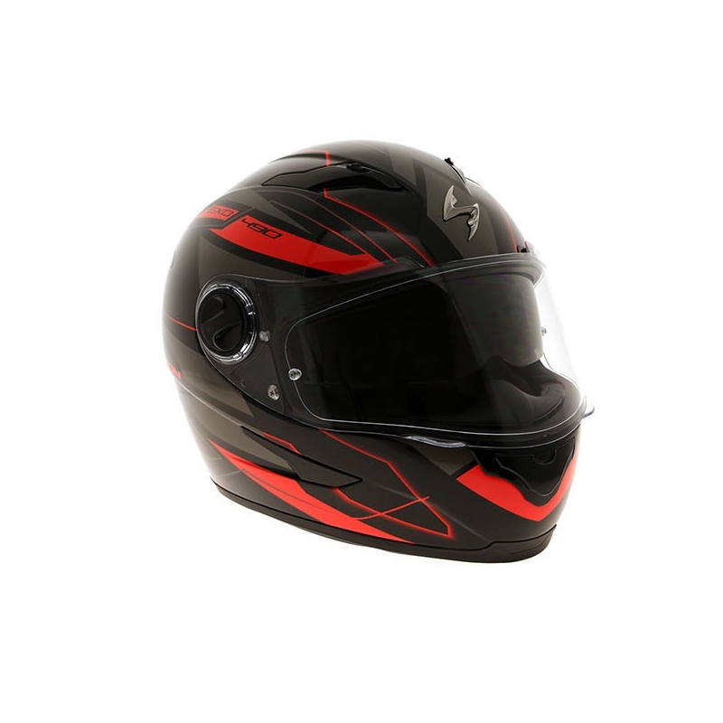 Cască integrală Scorpion EXO-490 Nova negru-roșu