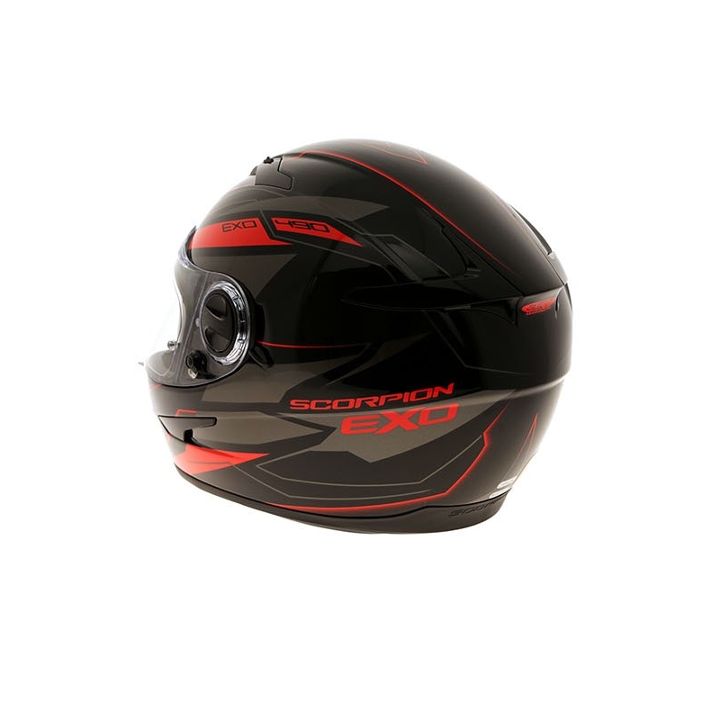 Cască integrală Scorpion EXO-490 Nova negru-roșu