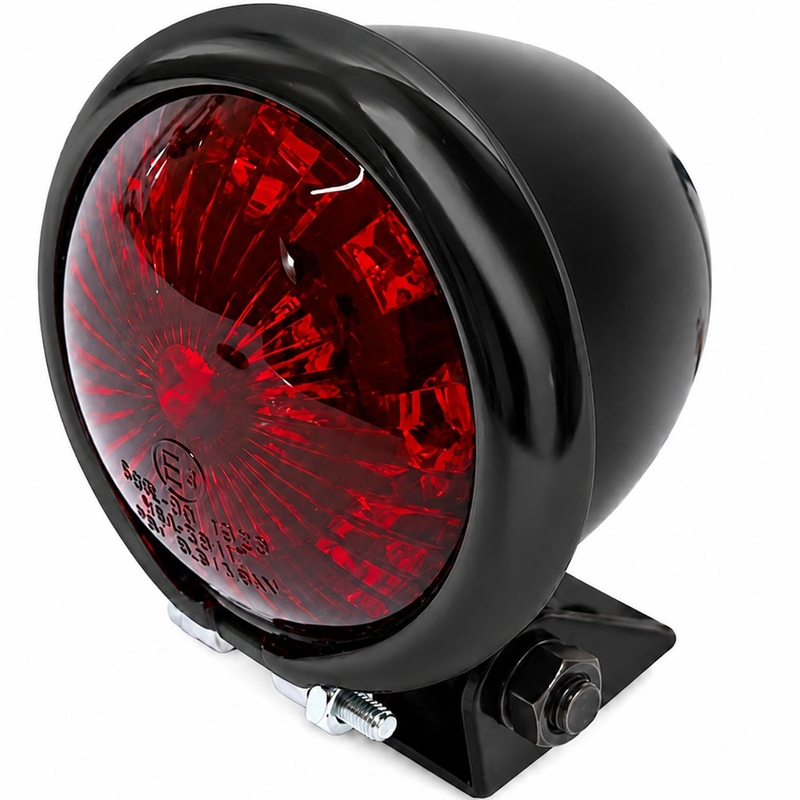 Stop spate LED pentru motocicletă Highsider Smart Bates Style, negru-crom