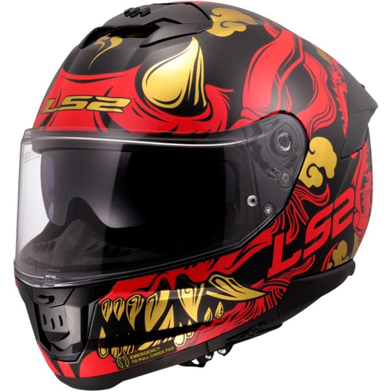 Cască integrală pentru motocicletă LS2 FF808 Drako negru-roșu