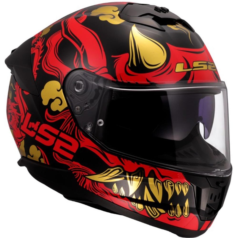 Cască integrală pentru motocicletă LS2 FF808 Drako negru-roșu