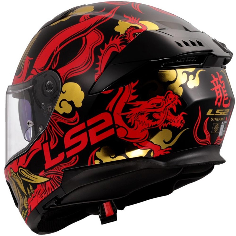 Cască integrală pentru motocicletă LS2 FF808 Drako negru-roșu