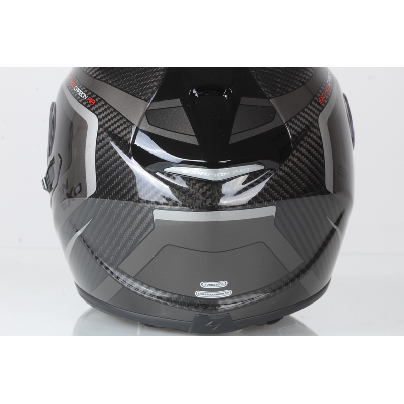Cască integrală Scorpion EXO-1400 Carbon Air Esprit negru-argintiu lichidare