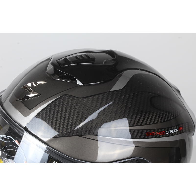 Cască integrală Scorpion EXO-1400 Carbon Air Esprit negru-argintiu lichidare