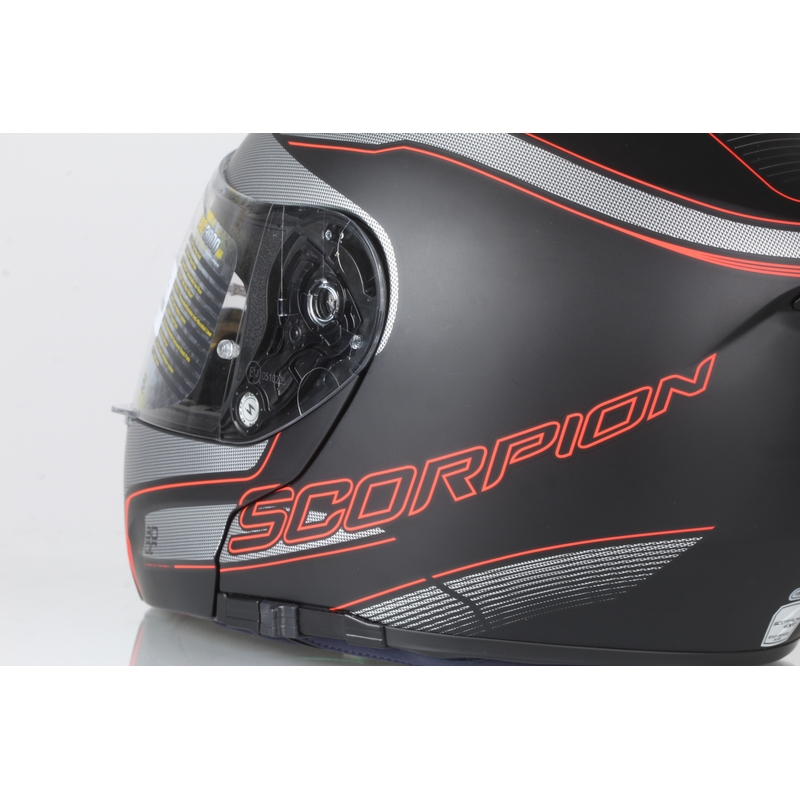 Cască de motocicletă flip-up Scorpion EXO-3000 Stroll negru mat-rosu lichidare