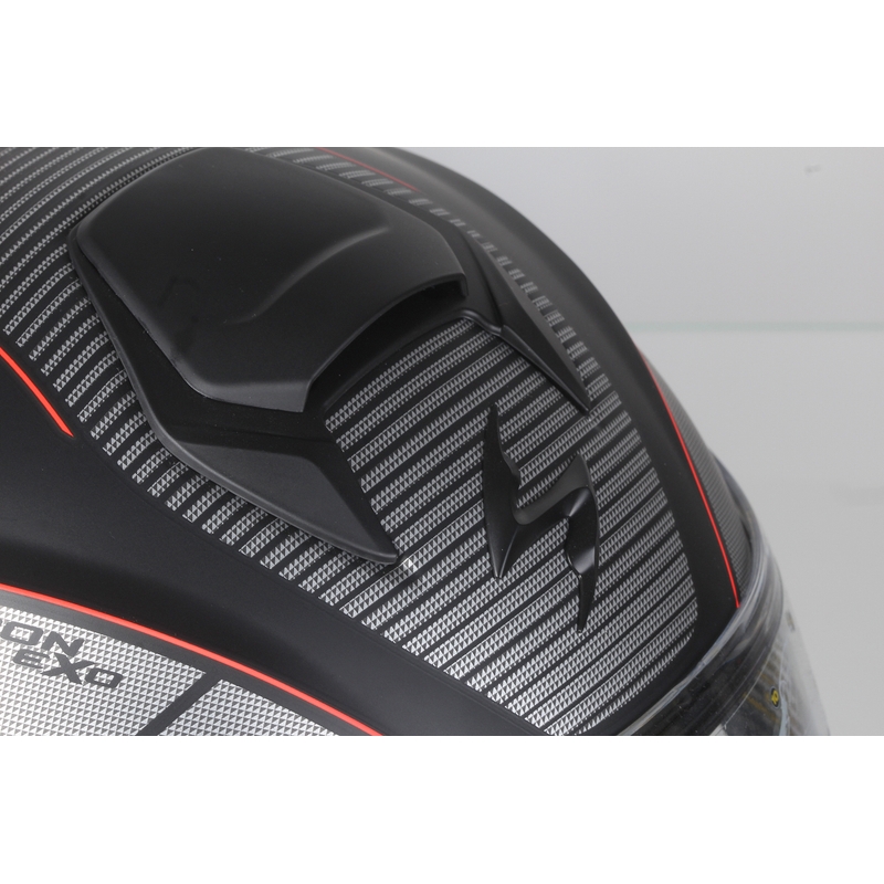 Cască de motocicletă flip-up Scorpion EXO-3000 Stroll negru mat-rosu lichidare