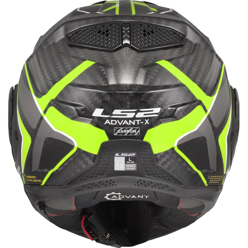 Cască de motocicletă pliabilă LS2 FF901 Advant XC Future II negru-galben fluo
