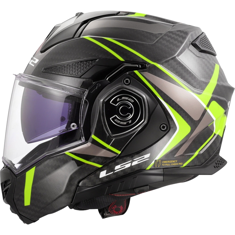 Cască de motocicletă pliabilă LS2 FF901 Advant XC Future II negru-galben fluo