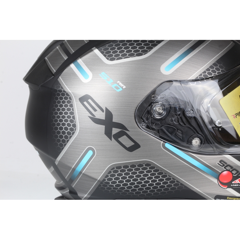 Cască integrală pentru motociclete Scorpion EXO-510 Air Route negru mat-albastru