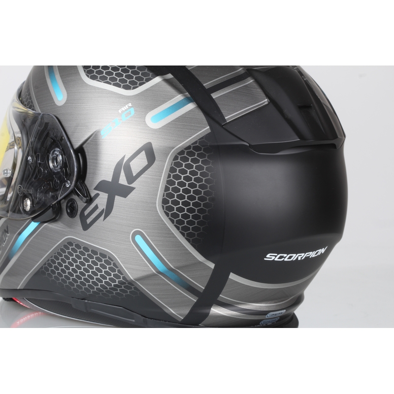 Cască integrală pentru motociclete Scorpion EXO-510 Air Route negru mat-albastru