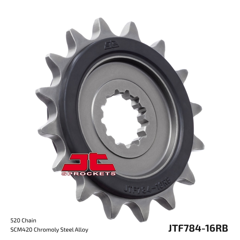 Pinion fata JT 16T, 520 rubber cushioned