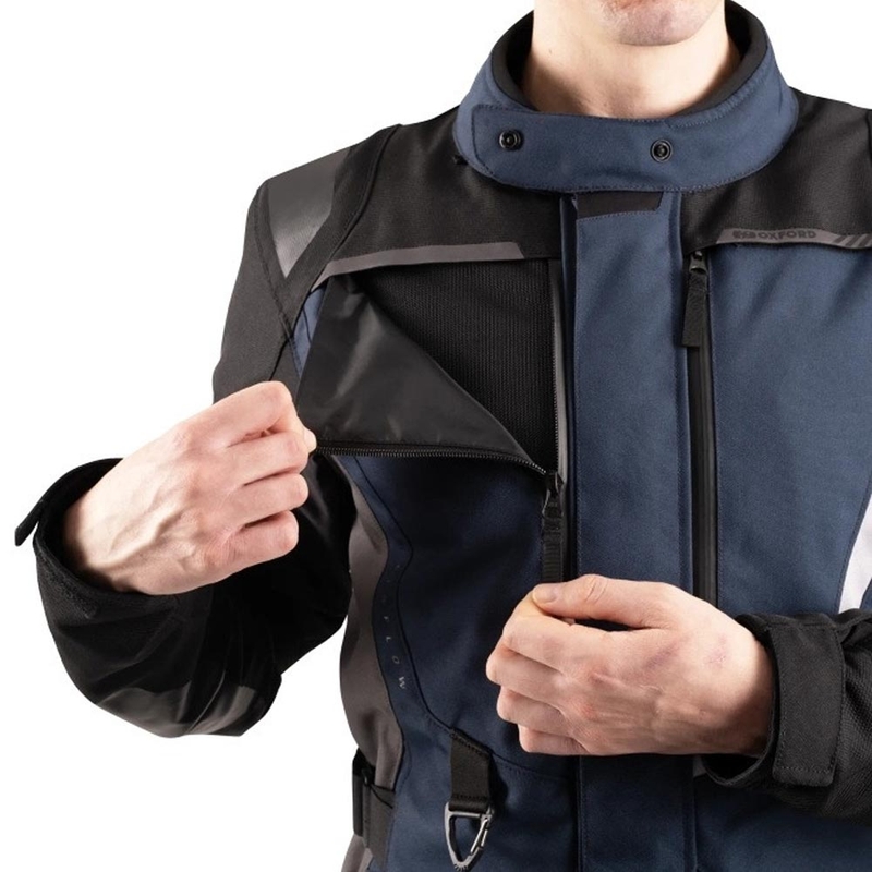 Geacă de motocicletă Oxford Montreal 5.0 albastru-negru-gri
