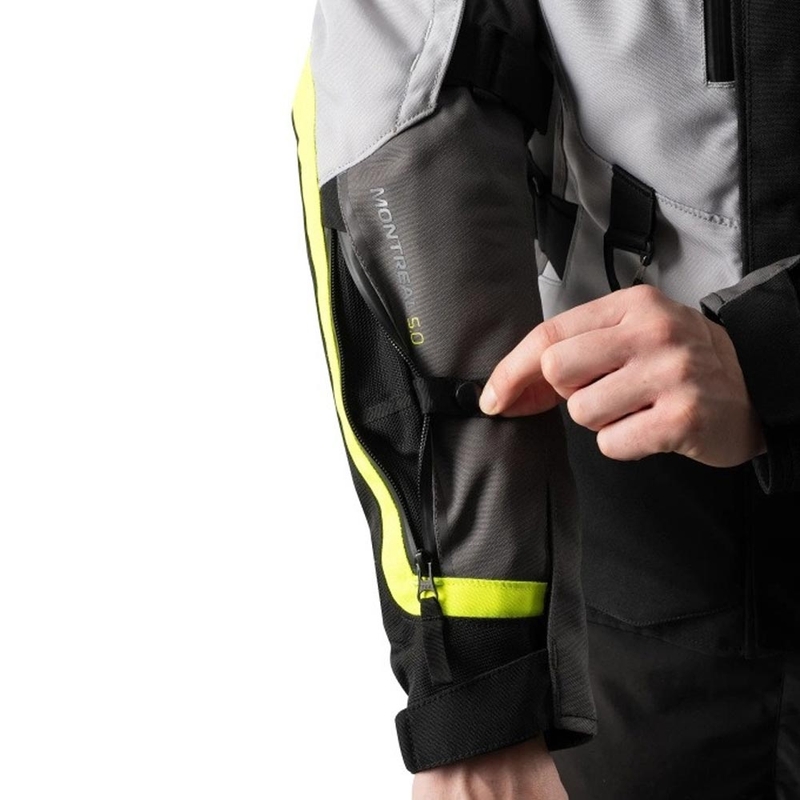 Geacă motociclistă Oxford Montreal 5.0 gri-negru-galben