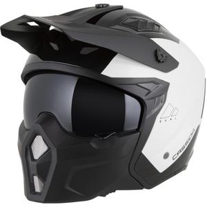 Cască modulară de motocicletă Cassida Cross Country Dual alb-negru
