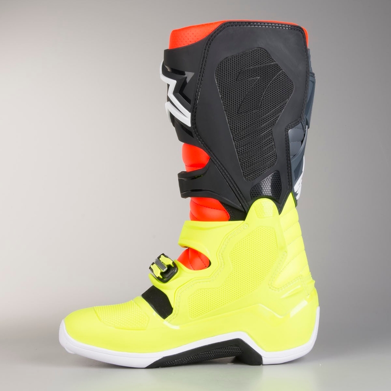 Alpinestars Tech 7 cizme de motocicletă roșu-fluo galben