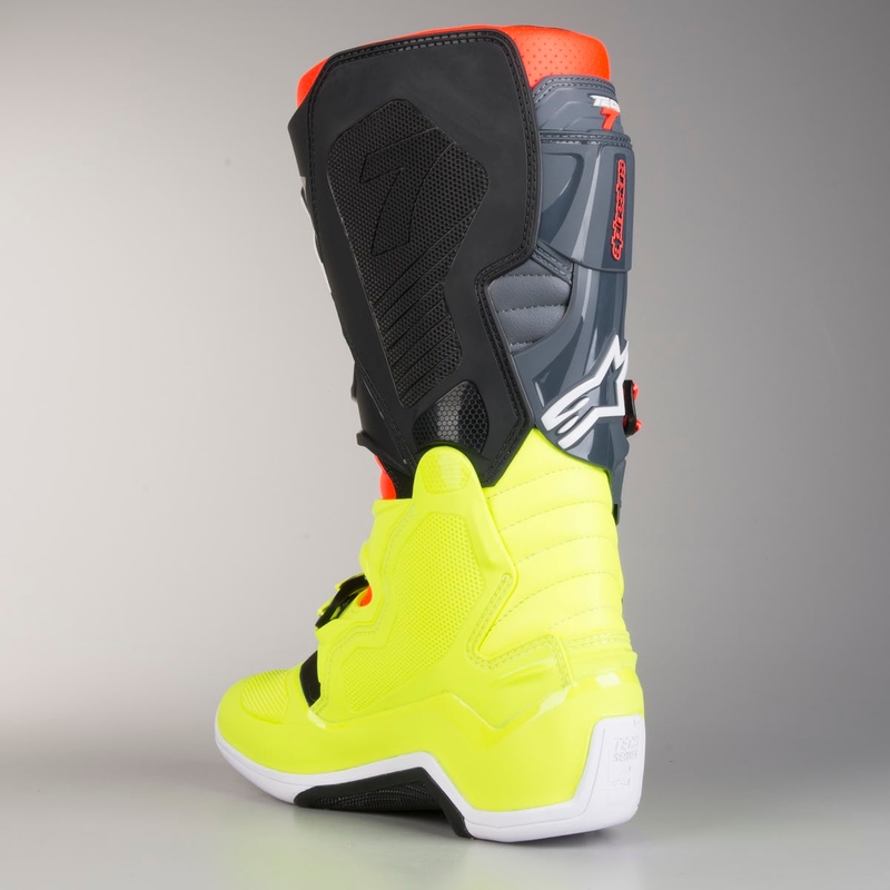 Alpinestars Tech 7 cizme de motocicletă roșu-fluo galben