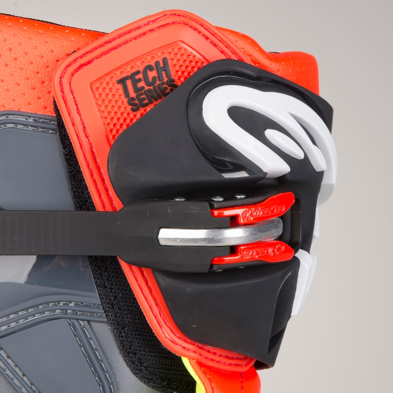 Alpinestars Tech 7 cizme de motocicletă roșu-fluo galben