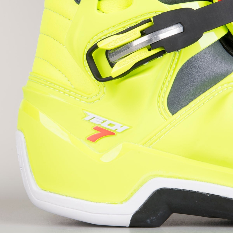 Alpinestars Tech 7 cizme de motocicletă roșu-fluo galben