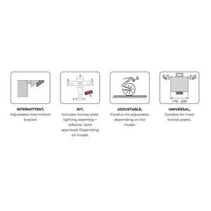 Adjustable license support PUIG 22829N Negru