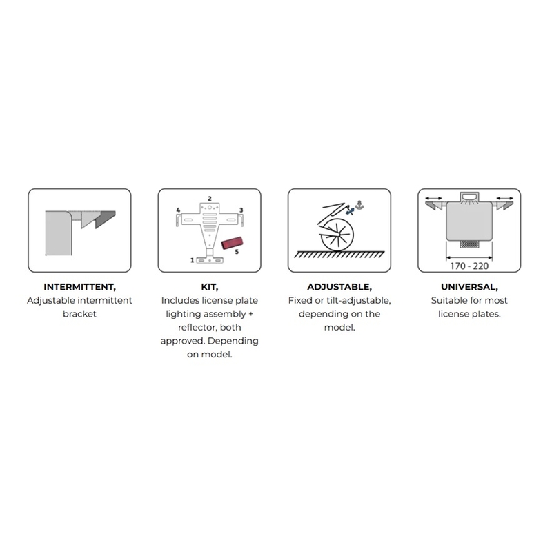 Adjustable license support PUIG Negru