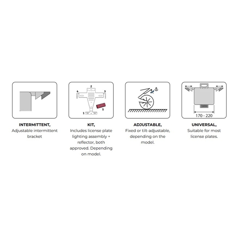 Adjustable license support PUIG Negru