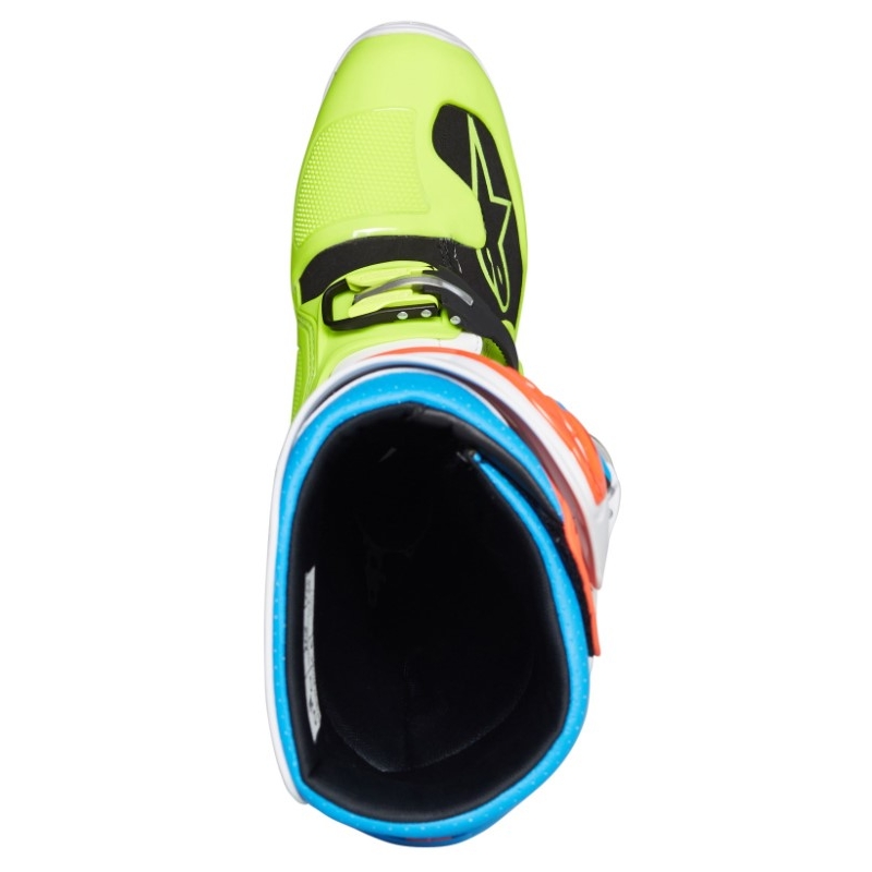 Alpinestars Tech 7 galben-alb-albastru-albastru-roșu-negru cizme de motocicletă