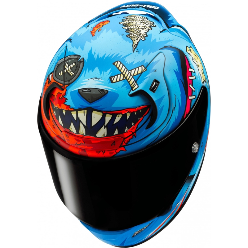 Cască integrală pentru motocicletă HJC RPHA 12 Mister Peeks, albastră