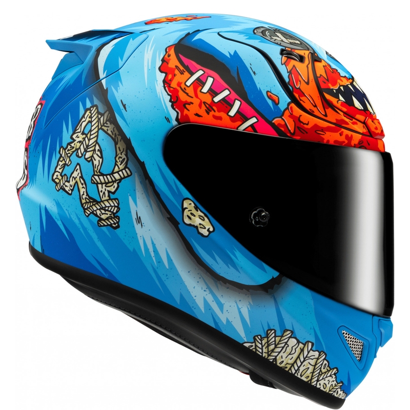Cască integrală pentru motocicletă HJC RPHA 12 Mister Peeks, albastră
