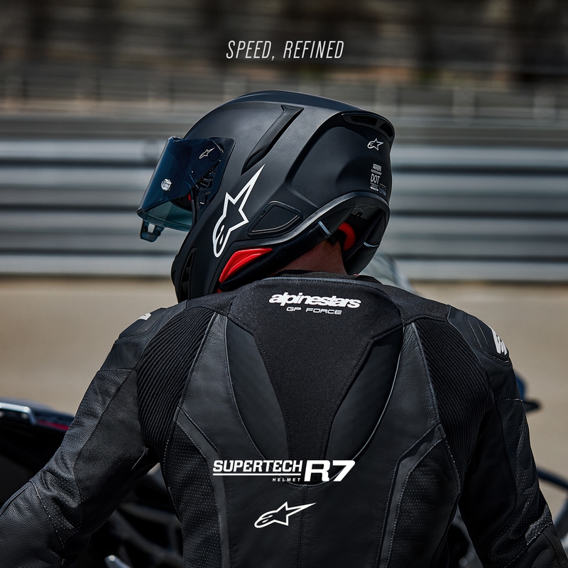 Cască integrală pentru motocicletă Alpinestars S-R7 Solid, neagră mată