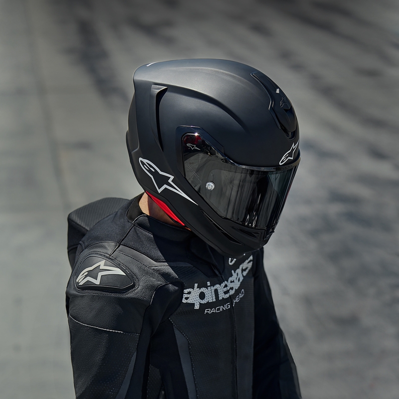 Cască integrală pentru motocicletă Alpinestars S-R7 Solid, neagră mată