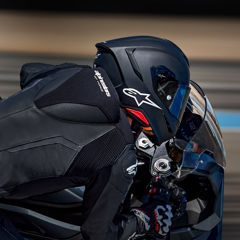 Cască integrală pentru motocicletă Alpinestars S-R7 Solid, neagră mată