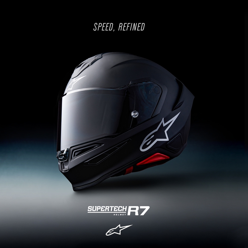 Cască integrală pentru motocicletă Alpinestars S-R7 Solid, neagră mată