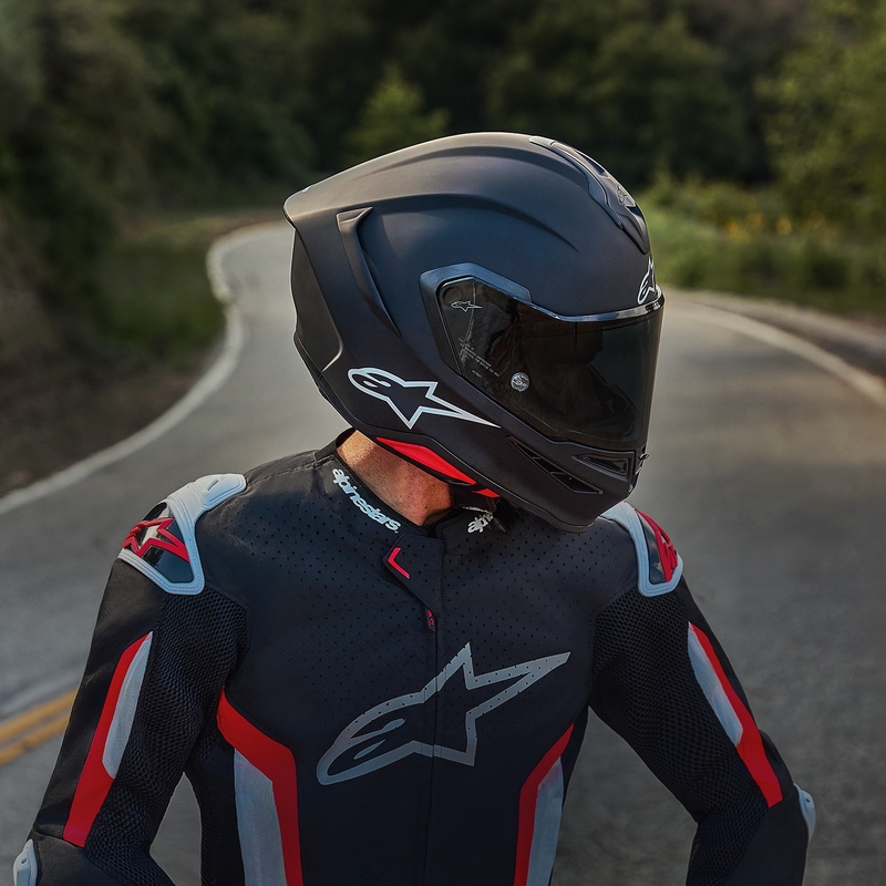 Cască integrală pentru motocicletă Alpinestars S-R7 Solid, neagră mată