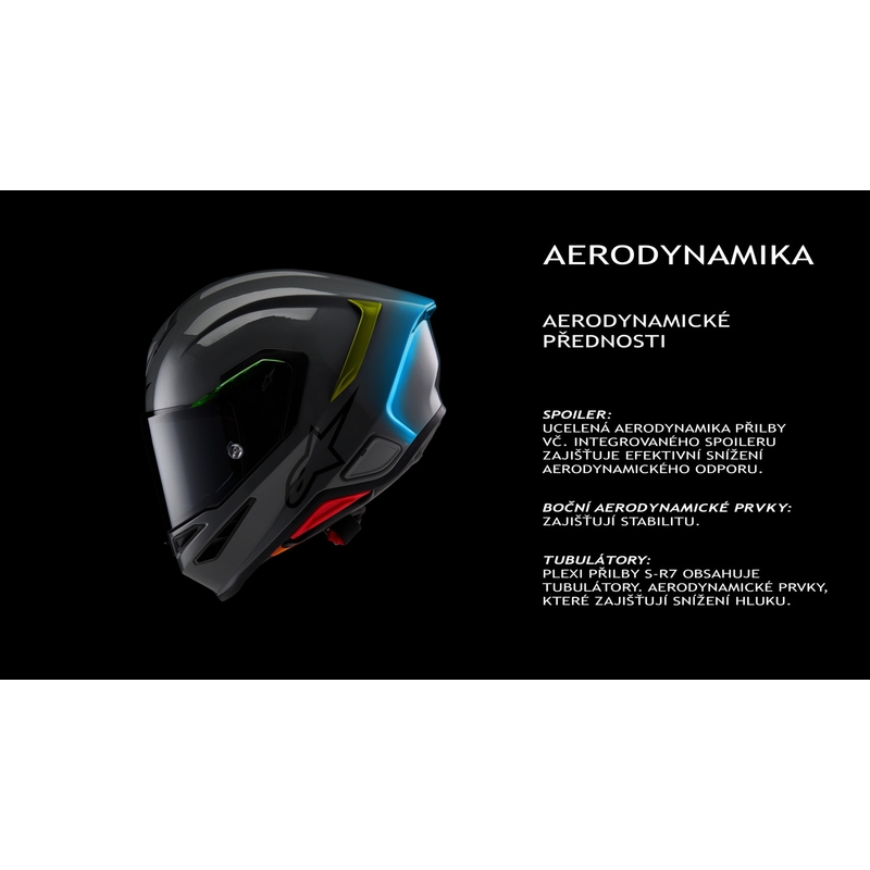 Cască integrală pentru motocicletă Alpinestars S-R7 Solid, neagră mată