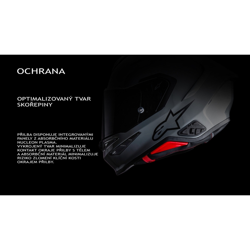 Cască integrală pentru motocicletă Alpinestars S-R7 Solid, neagră mată