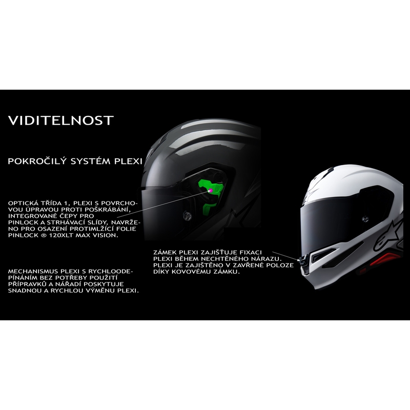 Cască integrală pentru motocicletă Alpinestars S-R7 Solid, neagră mată