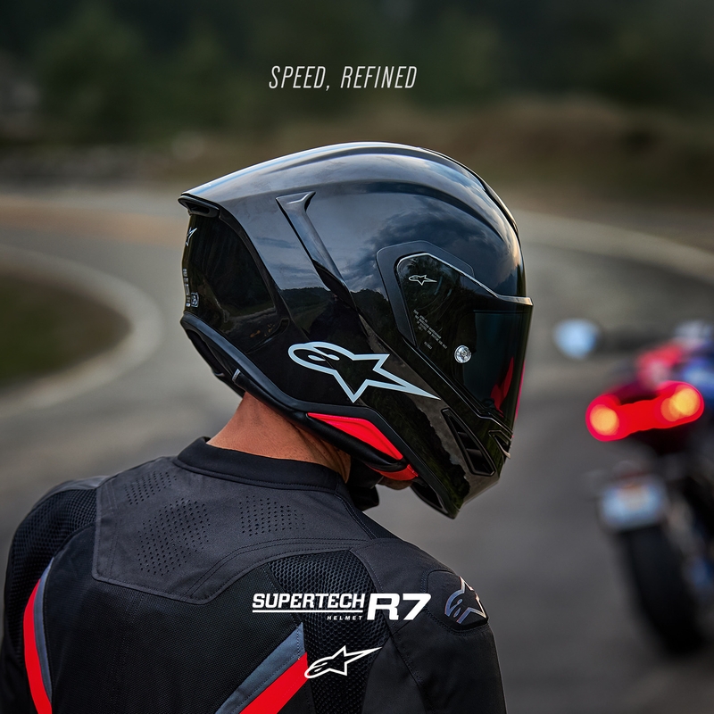 Cască integrală pentru motocicletă Alpinestars S-R7 Solid neagră